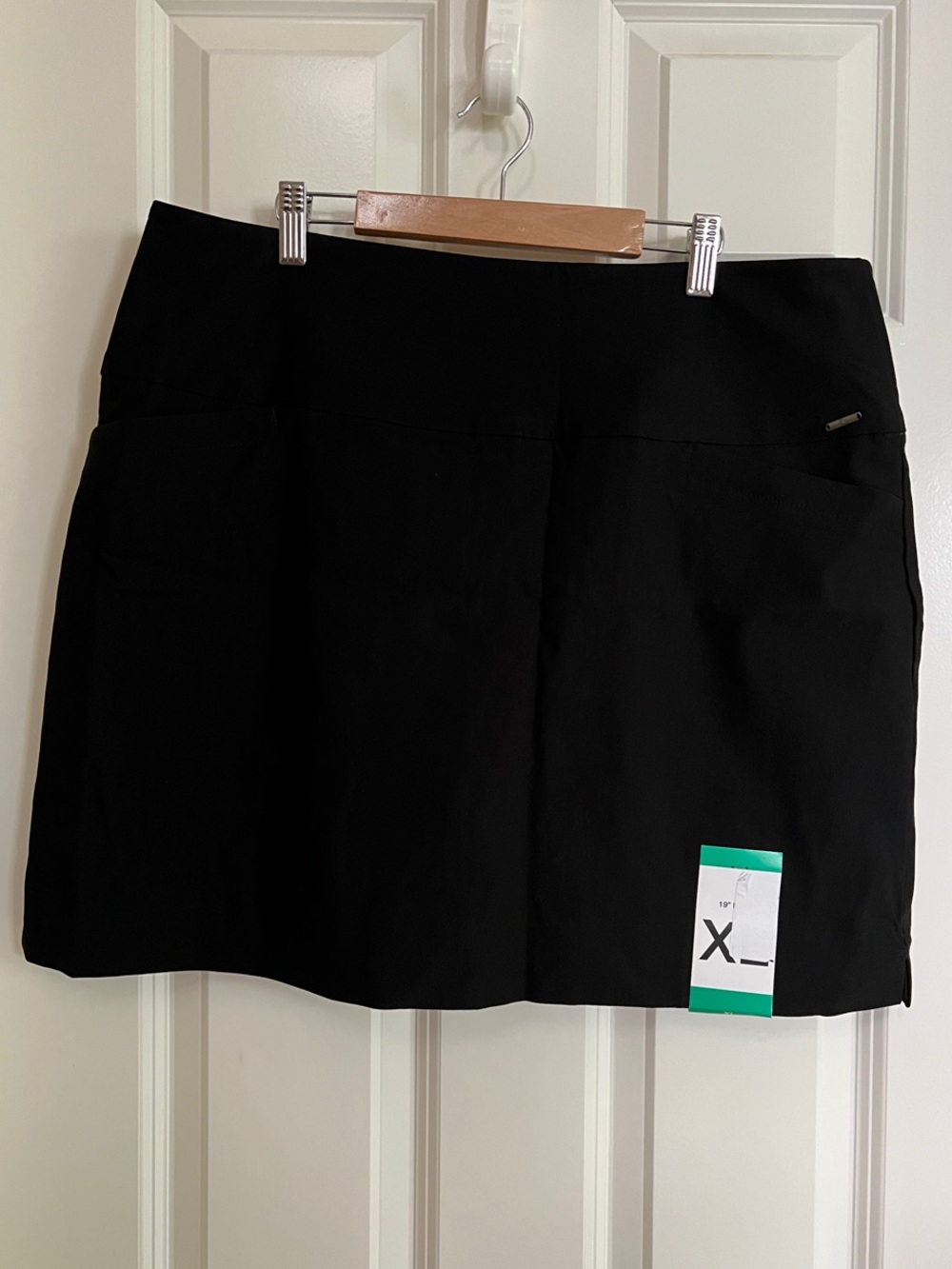 Black Women's Athletic Skort with Built-In Shorts